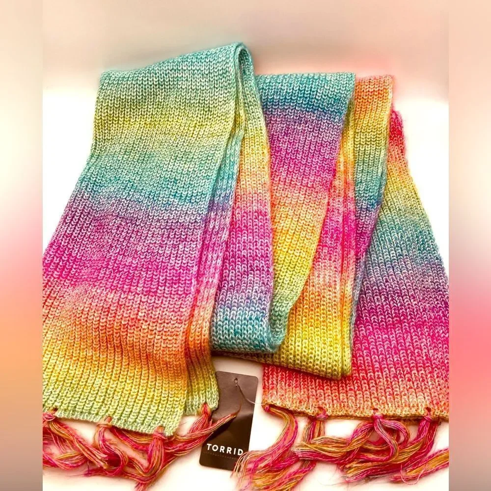 NWT Torrid Rainbow Brite Ombre Large Scarf